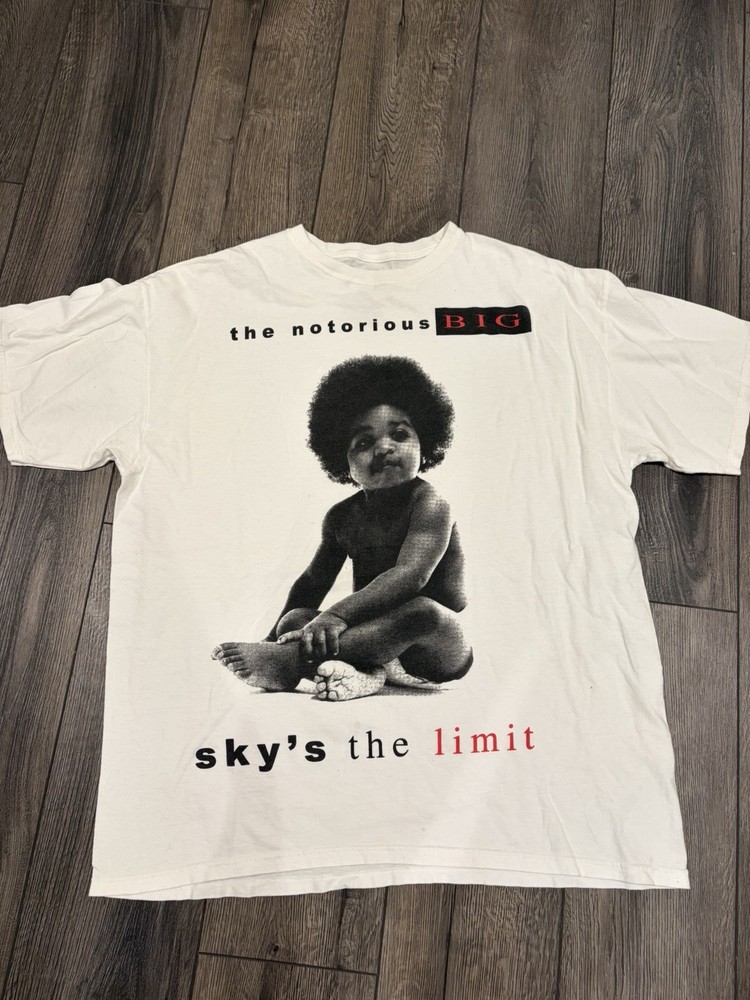 Vintage Brooklyn Mint Notorious Big Sky’s The Limit Shirt XL White