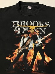 Vtg Brooks & Dunn Electric Rodeo Single Stitch T-Shirt Size XL Double Graphics