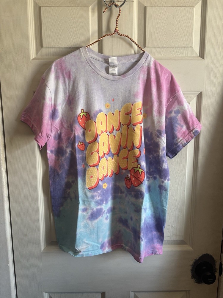 Dance Gavin Dance Men’s Large Purple Tie-Dye Cotton Shirt