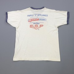 Rare VTG SCREEN STARS Usher Corporation Triple D Appliance Ringer T Shirt 80s XL