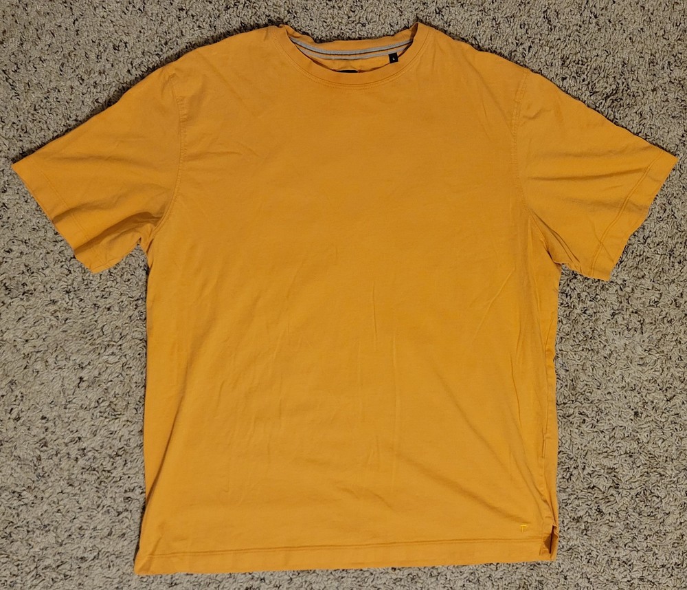 Left Coast Tee Men’s Large Orange Pima Cotton Short Sleeve Crew Neck T-Shirt