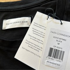 Faith Connexion Reconstructed Graphic Tee in Black/Multi Size Medium NWT