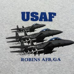 Vintage 90s USAF Air Force Robins Base Georgia F-15 Fighter Jets Shirt – Large