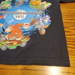Vintage 2008 Nintendo Mario Kart Wii Graphic TShirt Excellent 16×21 Youth Small