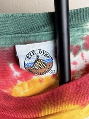 Vintage Tie Dye Rasta Frog Ganja Smoking Weed Single Stitch 90s Men’s XL