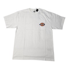 Dickies Men’s Pocket T-shirt, 100% Cotton, Short Sleeve, White Color, Size M.
