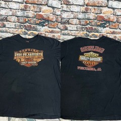 Genuine Harley Davidson Cycles Tuscumbia AL Graphic Black T Shirt Mens XL