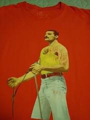 Freddie Mercury Official Merchandise Dual Graphic Portrait T-Shirt Orange 2XL