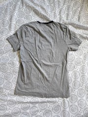 Tommy Hilfiger Men’s Gray Crewneck T-Shirt with Signature Logo Stripe