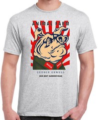 Animal Farm T-shirt George Orwell #2 Ash,Khaki,White,Yellow Small -3X.Free Ship