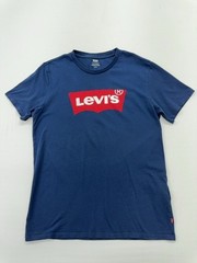 Levi’s Boys Blue Logo T-Shirt Cotton Crew Neck Size M – Machine Wash