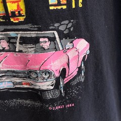Vintage J. Galt T-Shirt 1984 Hot Rod Als Burgers Drive In Black Graphic Tee Sz L