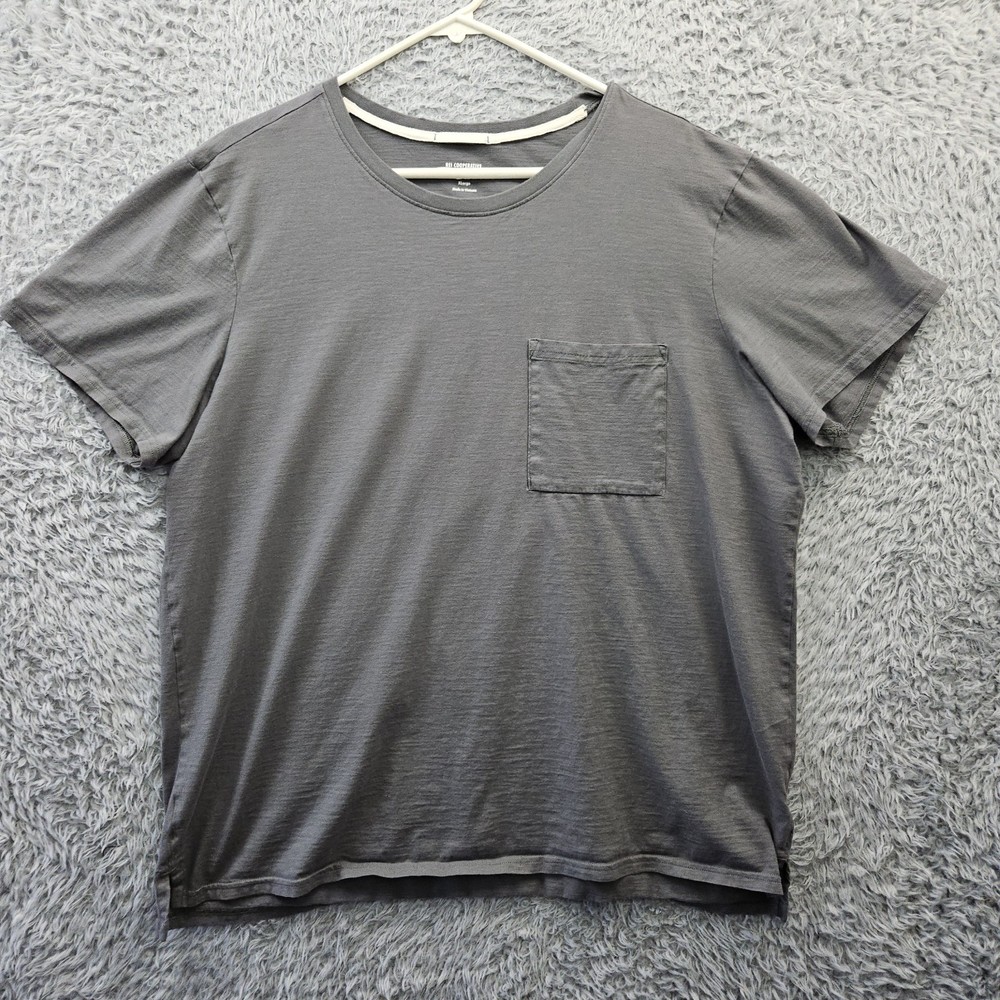REI CO OP T Shirt Cotton Gray men XL Pocket Tee Lightweight Thin Comfy Hiking