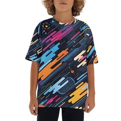 Short-sleeved t-shirt with a loose fit, easy to wear.