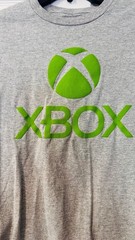 Official Xbox T-Shirt Mens Large Gray Green Logo Ripple Junction Gaming Tee S