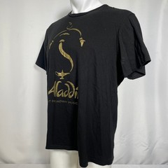 Disney Aladdin The Hit Broadway Musical Black Metallic Gold T-Shirt Men’s XL
