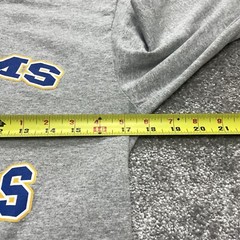 Gildan Adult Long Sleeve Heavy Cotton T-Shirt Size Small Gray NBTMS Raiders Tee