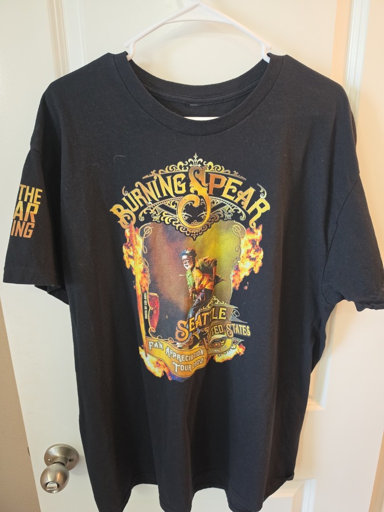 Burning Spear Seattle Fan Appreciation Tour T-Shirt Size XL 2022