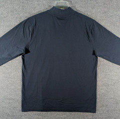 LL Bean Mock Neck Shirt Mens Large Navy Long Sleeve Tee 100% Cotton 508112