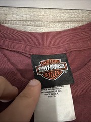 Vtg Y2K Harley Davidson Florida Long Sleeve Shirt XL Flame Sleeve Double Sided