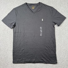 NEW Polo Ralph Lauren Men’s Charcoal Gray Cotton V-Neck T-Shirt