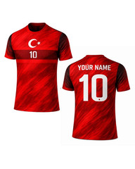 Personalized Turkiye Soccer Fan 3D T-Shirt, Turkey Custom Name Number Football