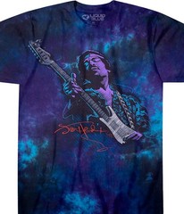 Jimi Hendrix Soul Power Tie-Dye T-Shirt Liquid Blue