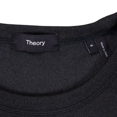 Theory Mens Essential Tee Anemone Milano Dark Grey Modal Blend T-Shirt Size M