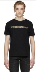 Pierre Balmain Mens Iconic Top Logoshirt Gold Logo Shirt Kurzarm T-Shirt 48 M