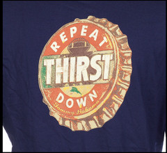 $45 TOMMY BAHAMA Navy Blue FOOTBALL BEER Relaxed Fit Short Sleeve T-shirt NWT