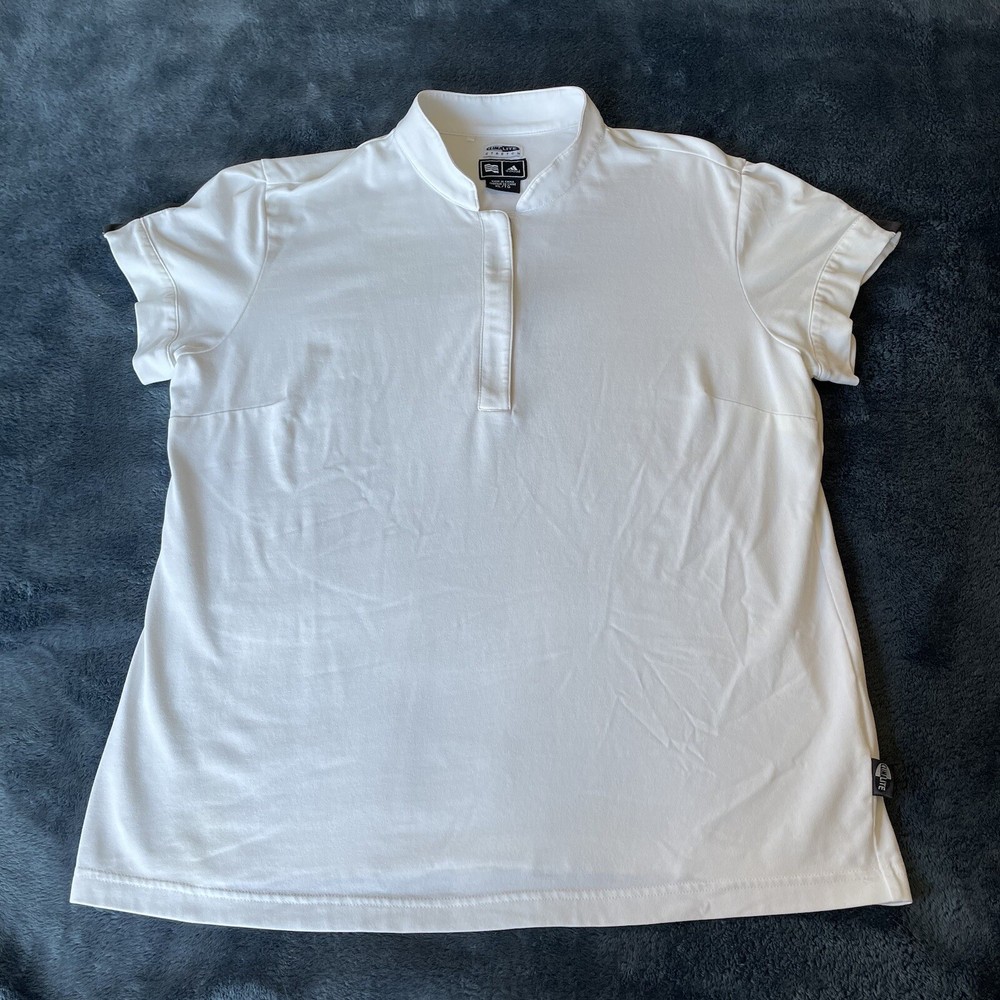 Adidas Climate Stretch Short Sleeve 1/4 Zip White Shirt XL