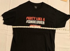 PARTY LIKE A SHOE LOVER DSW Black Large T-Shirt Unisex Shoe Lover Day 2014