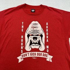 Vintage Shirt Mens XL Red White Aurora The Houns Dont Kick Our Dog Single Stitch
