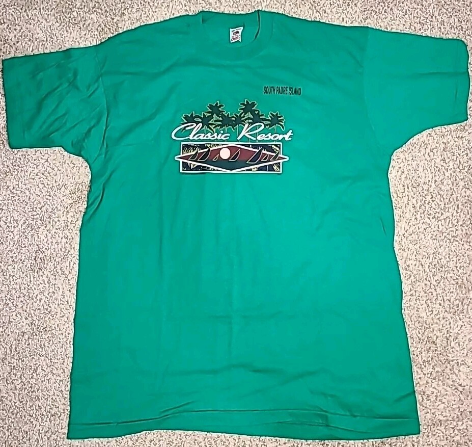 Vintage Fruit Of The Loom 90s South Padre Island Classic Resort Shirt Size XXL