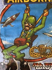 Vintage Airborne T-Shirt L Parachute Army Ranger 70’s The Rats Hole Screen Stars
