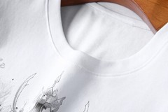 New Fashion Lion Rhinestone Summer Short Sleeve Luxury Men Cotton Trend T-Shirt