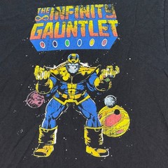 Marvel Men’s The Infinity Gauntlet Thanos T-Shirt Black Retro Graphic Tee M