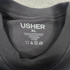 USHER The Vegas Residency 2022 T-Shirt Sz XL Black Double-Sided Concert R&B