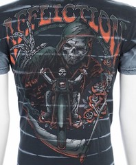 $58 AFFLICTION American Customs HELL RIDER Short Sleeve Slim Fit T-shirt NWT