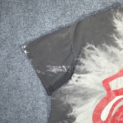Vintage Rolling Stones Shirt Mens Large Black 1989 Steel Wheels Tour Faded 80s