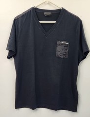 PRADA T-Shirt Sz M/ L Black Unisex Made in Romania 92% Cotton 8% Elastan