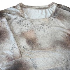 Lululemon Tan Camo Paint Splatter Square Neck Running Shirt size L-XL RARE