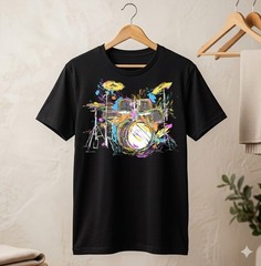 Abstract Art Drums Musician Music Band Throne Noose T-Shirt – H022