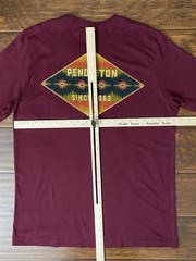 Pendleton Mens Southwest Aztec Diamond Graphic Burgundy T-Shirt Short Sleeve XL