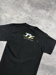 Vintage Isle Of Man TT Races Motorbike Racing Road Black T-Shirt Tee 90s