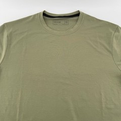 Public Rec Adapt Tee Mens M Olive Green Solid Polyester Lyocell Stretch Shirt