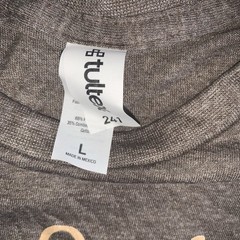 Tultex 241 Charcoal Gray Large “Leaves + Lattes” T-Shirt