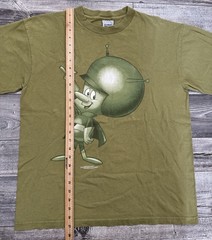 Vintage The Flintstones Great Gazoo Shirt Mens Large 1997 Stanley Desantis Green