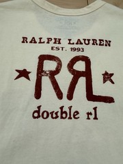 RRL Double RL Ralph Lauren Cream Cotton T shirt Mens size Medium