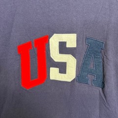 College Ware Vintage USA Patch T-Shirt Men’s XL Single Stitch Blue USA